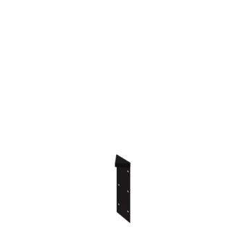 Pflanzkübel aus Stahl - Eckstück 180° - 30 cm - RAL9005 matte (schwarz)