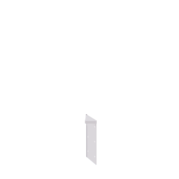 Pflanzkübel aus Stahl - Eckstück 180° - 30 cm - RAL9010 matte (weiß)
