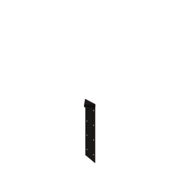 Pflanzkübel aus Stahl - Eckstück 180° - 40 cm - RAL9005 matte (schwarz)
