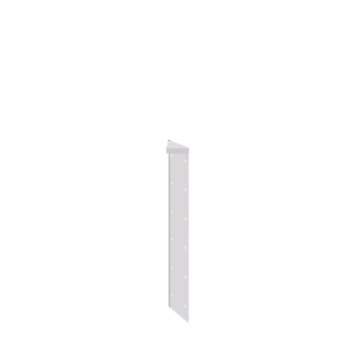 Pflanzkübel aus Stahl - Eckstück 180° - 60 cm - RAL9010 matte (weiß)