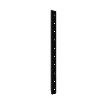 Pflanzkübel aus Stahl - Eckstück 90° - 100 cm - RAL9005 matte (schwarz)