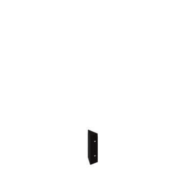 Pflanzkübel aus Stahl - Eckstück 90° - 20 cm - RAL9005 matte (schwarz)