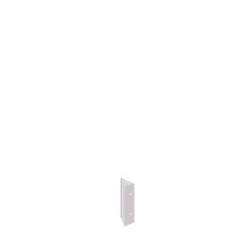 Pflanzkübel aus Stahl - Eckstück 90° - 20 cm - RAL9010 matte (weiß)