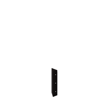 Pflanzkübel aus Stahl - Eckstück 90° - 30 cm - RAL9005 matte (schwarz)