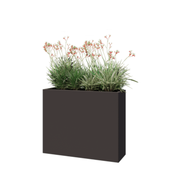 Pflanzkübel aus Stahl - Rechteckig - 100 x 30 x 80 cm - RAL7016 matte (anthrazitgrau) - Ohne Bodenplatte