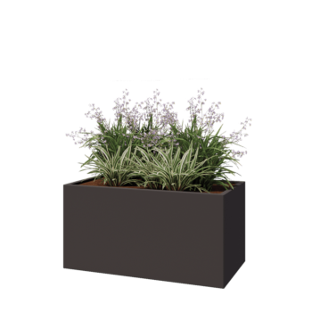 Pflanzkübel aus Stahl - Rechteckig - 120 x 60 x 60 cm - RAL7016 matte (anthrazitgrau) - Ohne Bodenplatte