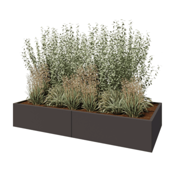 Hochbeet XXL aus Stahl - Rechteckig - 240 x 100 x 40 cm - Andere RAL farbe - Ohne Bodenplatte