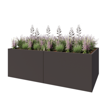 Hochbeet XXL aus Stahl - Rechteckig - 240 x 120 x 80 cm - Andere RAL farbe - Ohne Bodenplatte