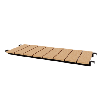 Gartenbank aus stahl - 130 x 42 cm - RAL9005 matte (schwarz)