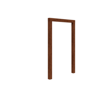 Cortenstahl Pergola - Gerade - 150 x 230 cm - Ohne Betonsockel