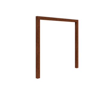 Cortenstahl Pergola - Gerade - 250 x 230 cm - Ohne Betonsockel