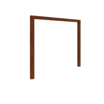 Cortenstahl Pergola - Gerade - 300 x 230 cm - Ohne Betonsockel