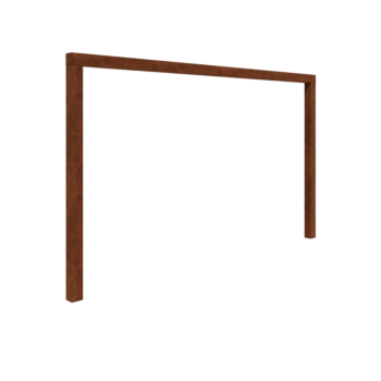 Cortenstahl Pergola - Gerade - 400 x 230 cm - Ohne Betonsockel