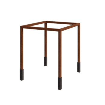 Cortenstahl Pergola - Viereckig - 274 x 250 x 230 cm - Mit Betonsockel