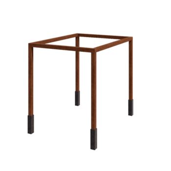 Cortenstahl Pergola - Rechteckig - 324 x 250 x 230 cm - Mit Betonsockel