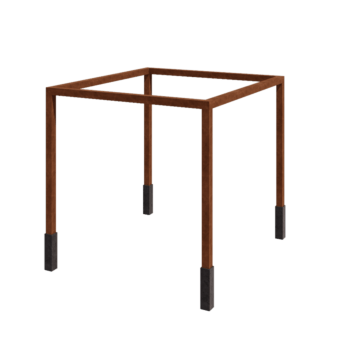 Cortenstahl Pergola - Viereckig - 324 x 300 x 230 cm - Mit Betonsockel