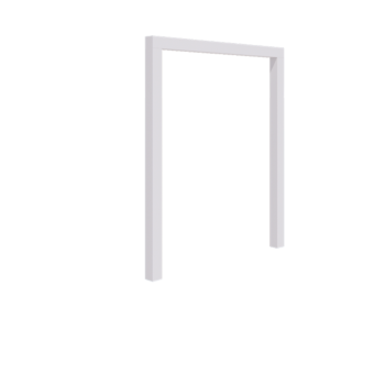 Pergola aus Stahl - Gerade - 200 x 230 cm - RAL9010 matte (weiß) - Ohne Betonsockel