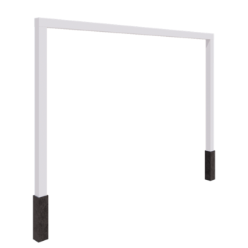 Pergola aus Stahl - Gerade - 400 x 230 cm - RAL9010 matte (weiß) - Mit Betonsockel