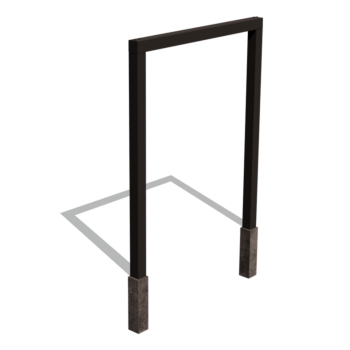 Pergola gerade aus pulverbeschichtetem Stahl 200 cm