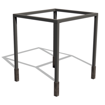 Pergola aus Stahl - Viereckig - 274 x 250 x 230 cm - RAL9010 matte (weiß) - Ohne Betonsockel