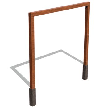 Pergola gerade aus Cortenstahl 300 cm