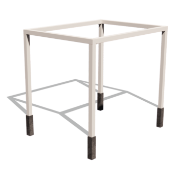 Pergola aus Stahl - Rechteckig - 324 x 250 x 230 cm - RAL9005 matte (schwarz) - Mit Betonsockel