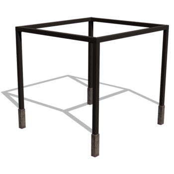 Pergola aus Stahl - Viereckig - 324 x 300 x 230 cm - RAL9010 matte (weiß) - Ohne Betonsockel