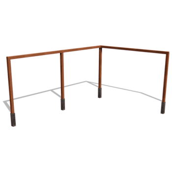 Eck-Pergola aus Cortenstahl 600 x 412 cm