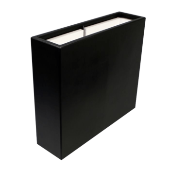 Fiberglas Pflanzkübel - Rechteck - 100 x 40 x 100 cm - RAL9005 matte (Schwarz) - Mit Boden