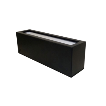 Fiberglas Pflanzkübel - Rechteck - 120 x 30 x 40 cm - RAL9005 matte (Schwarz) - Mit Boden