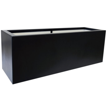 Fiberglas Pflanzkübel - Rechteck - 120 x 40 x 50 cm - RAL9010 matte (Weiß) - Mit Boden