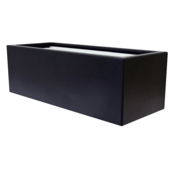 Fiberglas Pflanzkübel - Rechteck - 120 x 50 x 40 cm - RAL9010 matte (Weiß) - Mit Boden