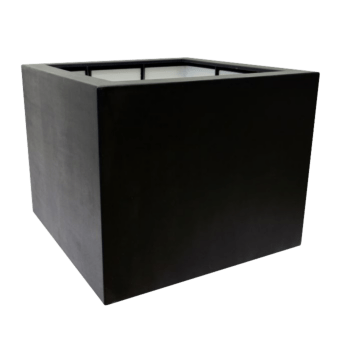 Fiberglas Pflanzkübel - Viereck - 100 x 100 x 80 cm - Mit Boden