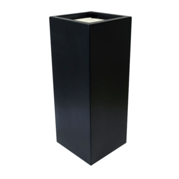 Fiberglas Pflanzkübel - Viereck - 40 x 40 x 120 cm - RAL9010 matte (Weiß) - Mit Boden