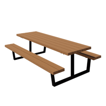 Picknicktisch aus Stahl - Georgia L - 240 x 163 x 75 cm - Mit Douglas Holz