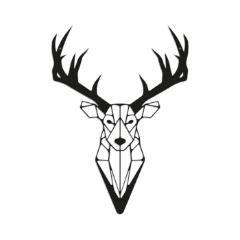 Wanddeko aus Metall - Rentierkopf Small - 60 x 43,4 cm