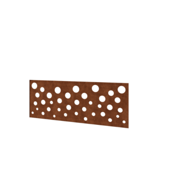 Sichtschutzzaun aus Cortenstahl H Paneel B 120 x 47,5 cm
