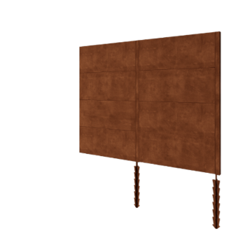 Sichtschutzzaun aus Cortenstahl H4 Set 252 cm