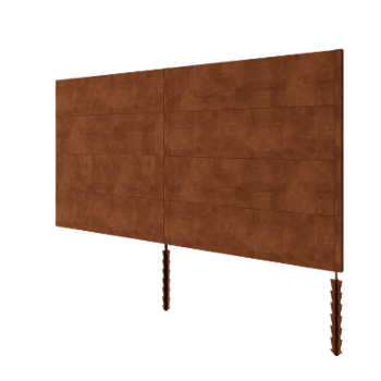 Sichtschutzzaun aus Cortenstahl H4 Set 372 cm