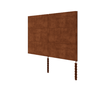 Sichtschutzzaun aus Cortenstahl H3 Set 252 cm