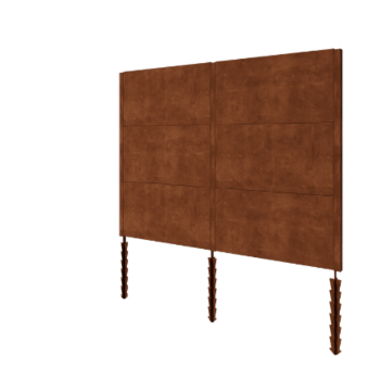 Sichtschutzzaun aus Cortenstahl H3 Komplettsatz 258 cm