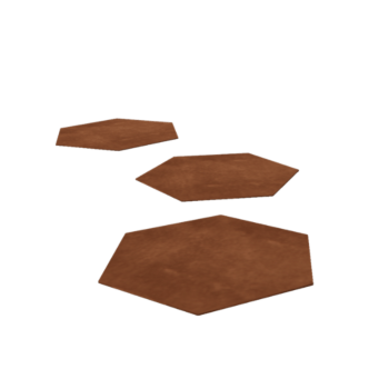 Trittplatte Cortenstahl Hexagon 50