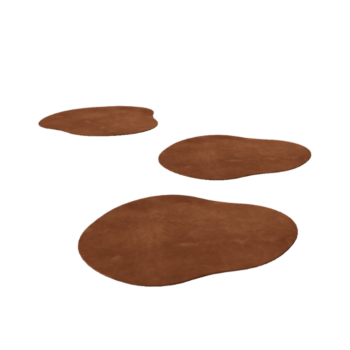 Cortenstahl Trittplatte - Organisch - 50 x 50 cm