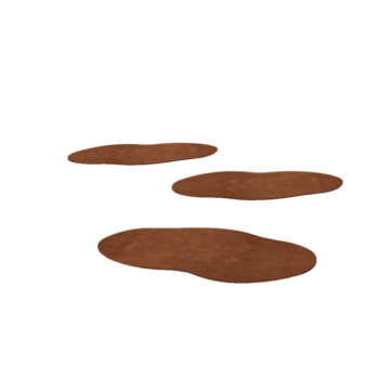 Cortenstahl Trittplatte - Organisch - 50 x 25 cm