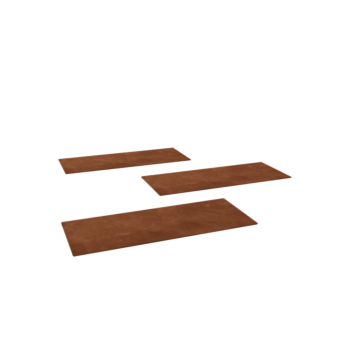 Trittplatte Cortenstahl Rechteck 60 x 25 cm