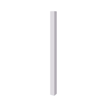 Zaunpfosten aus Stahl - 12 x 12 x 200 cm - RAL9010 matte (weiß)