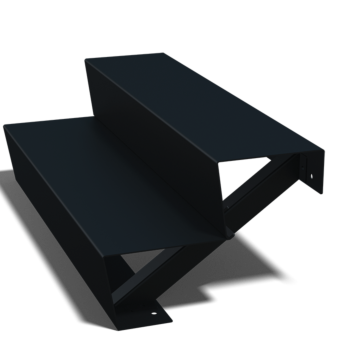 Schwarze Treppe New York 2-stufige (Breite 100 cm)