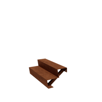 Cortenstahltreppe New York 2-stufig (Breite 100 cm)