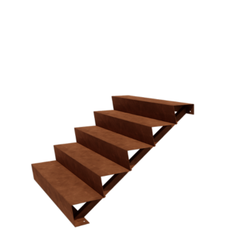 Cortenstahltreppe New York 5-stufig (Breite 120 cm)