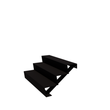 Schwarze Treppe New York 3-stufige (Breite 120 cm)